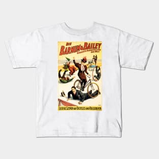 BARNUM & BAILEY AMERICAN CIRCUS Bicycles and Roller Skates 1900s Kids T-Shirt